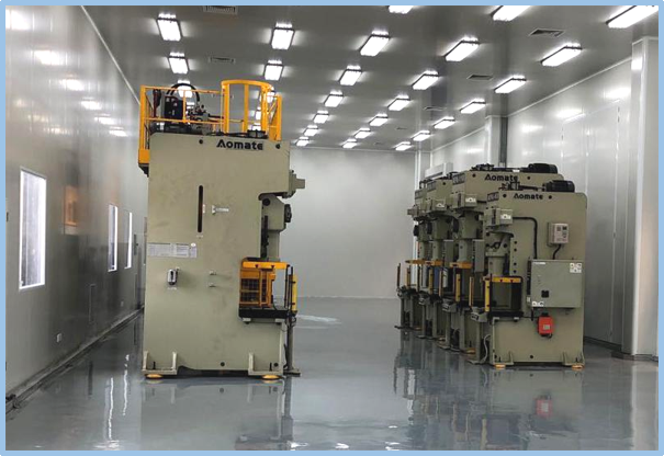 Precision punching machines on the production floor